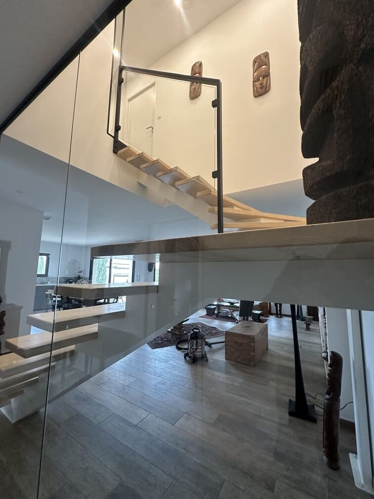 Garde-corps en verre à Montpellier